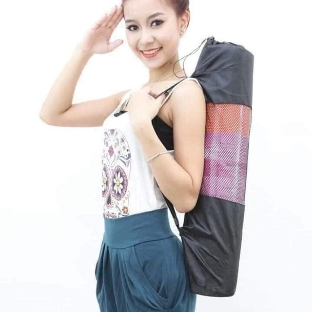 Thảm tập Yoga cao cấp TPE 2 lớp (có túi đeo)