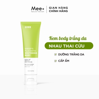 Kem body trắng da nhau thai cừu Mee Natural, nâng tone dưỡng da cấp ẩm 162g