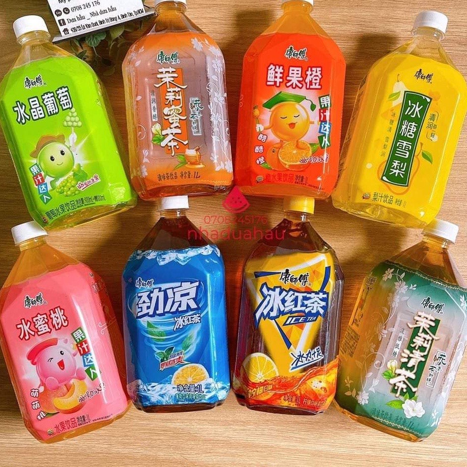 Thùng nước hoa quả Kangshifu  12 chai 1000ml ngọt dịu, thơm ngon, bổ dưỡng