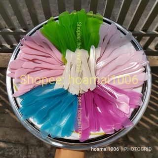 500 QUE MUỖNG TRỘN KEM, THÌA MÚC KEM, que body loại ngắn