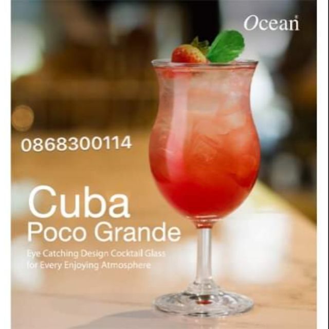 Hộp 6 cốc(ly) Ocean Cuba Poco Grande 522H12 350ml