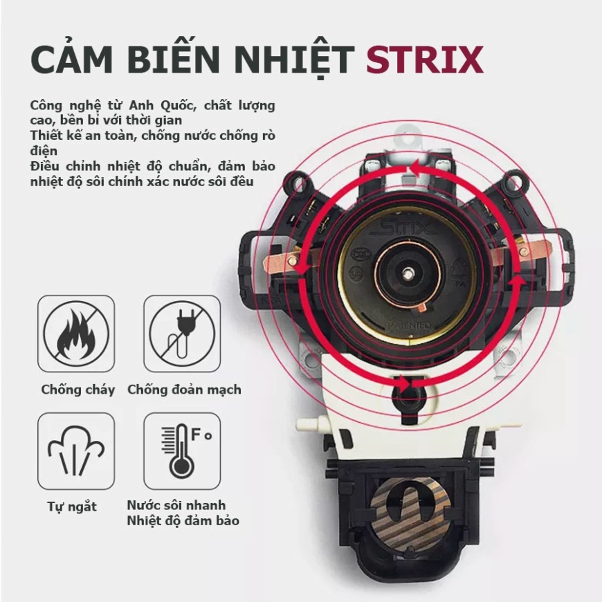Ấm siêu nhanh Điện Cidylo phong thái Retro Cho đời sống góp phần Tươi Đẹp