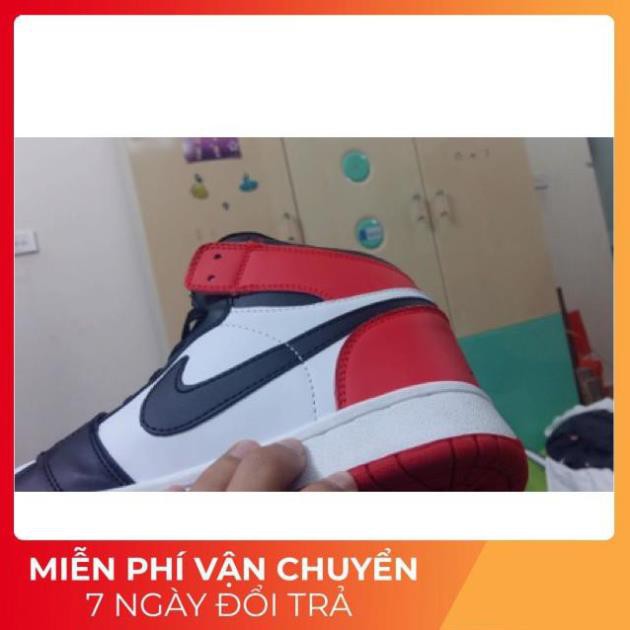 New [Fullbox] Giày bóng rổ thể thao 2018  Jordan 1 Retro Đỏ Đen Trắng Cổ Cao XỊN . new ✫ siêu phẩm 1212 * ۶ ↺ . []