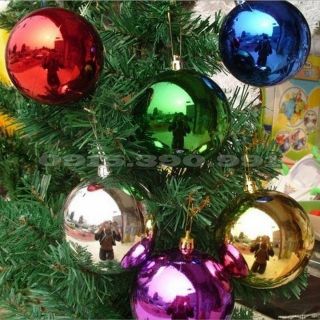 Bịch 6 trái châu bóng trang trí noel size 4_6_8cm đủ màu