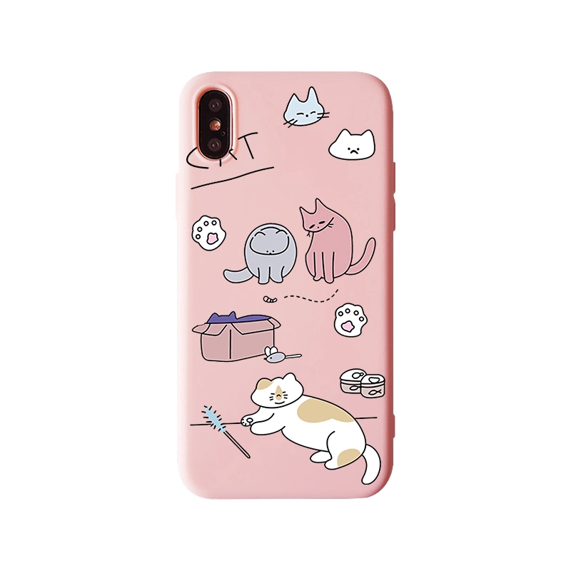 Ốp điện thoại silicon mềm in hình mèo xinh xắn cho iPhone 6 6S 6+ 6S+ 7 7+ 8 8+ X XR XS XSMax | BigBuy360 - bigbuy360.vn
