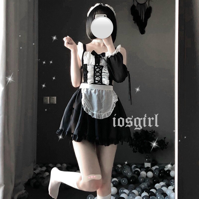 Che tên sp,tặng chip - Bộ cosplay cô hầu gái sexy thắt nơ lưng mẫu mới 1449 | BigBuy360 - bigbuy360.vn