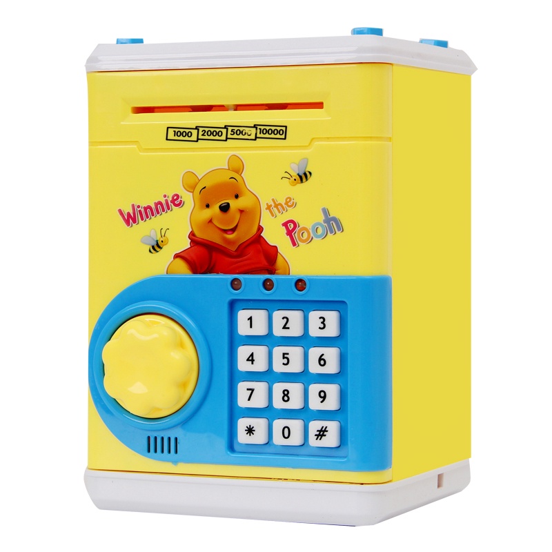 Két sắt mini cho bé tiết kiệm tiền tiền có khóa mã số điện tử