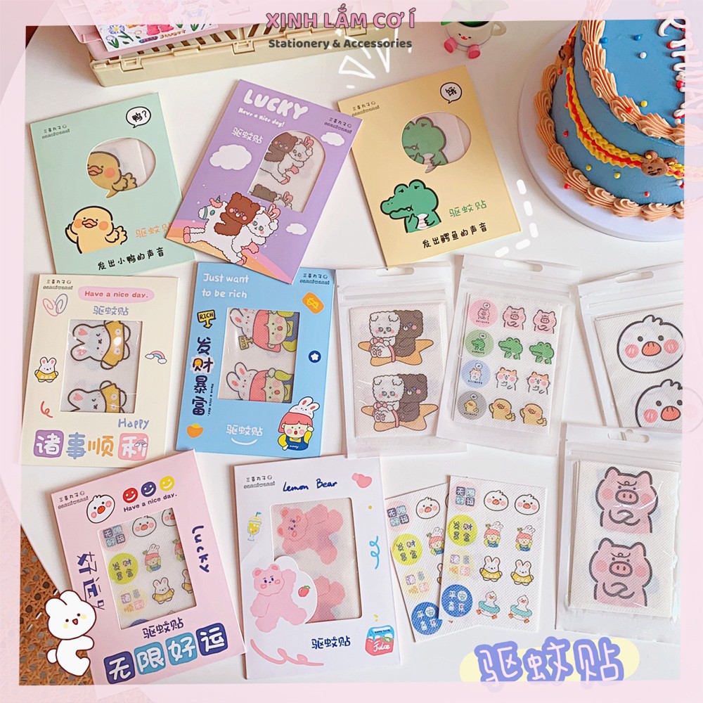 Miếng Dán Sticker Chống Muỗi Và Côn Trùng Hoạt Hình Cute [Xinh Lắm Cơ Í]