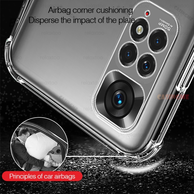 Ốp Điện Thoại Silicon Trong Suốt Có Túi Khí Chống Sốc Cho Xiaomi Redmi Note 11 11s 11T 10 10s 11 Pro 11 Lite 5G NE Plus + 4G
