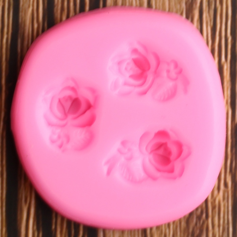 Khuôn Silicone Làm Bánh Tạo Hình Hoa Hồng Độc Đáo Tiện Dụng