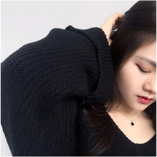 Dây chuyền cỏ bốn lá đen