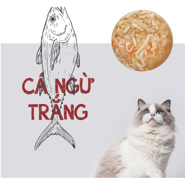 Pate cá ngừ trắng đóng hộp cho mèo meowow