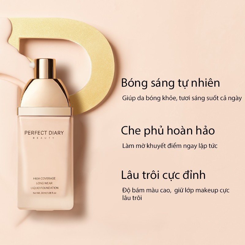 Kem Nền Perfect Diary Dạng Lỏng Độ Che Phủ Cao Trang Điểm Hoàn Hảo 30ml | BigBuy360 - bigbuy360.vn