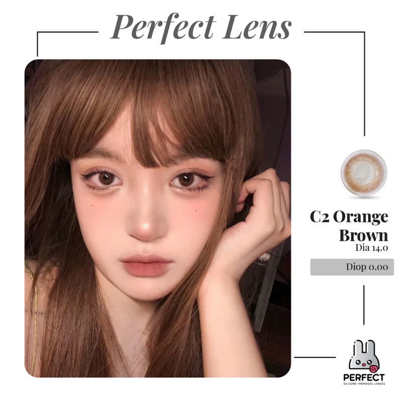 Lens Mắt , Kính Áp Tròng Không Độ , C2 ORANGE , DIA 14.0 XS , Dành Cho Mắt Khô Yếu Giá Sale