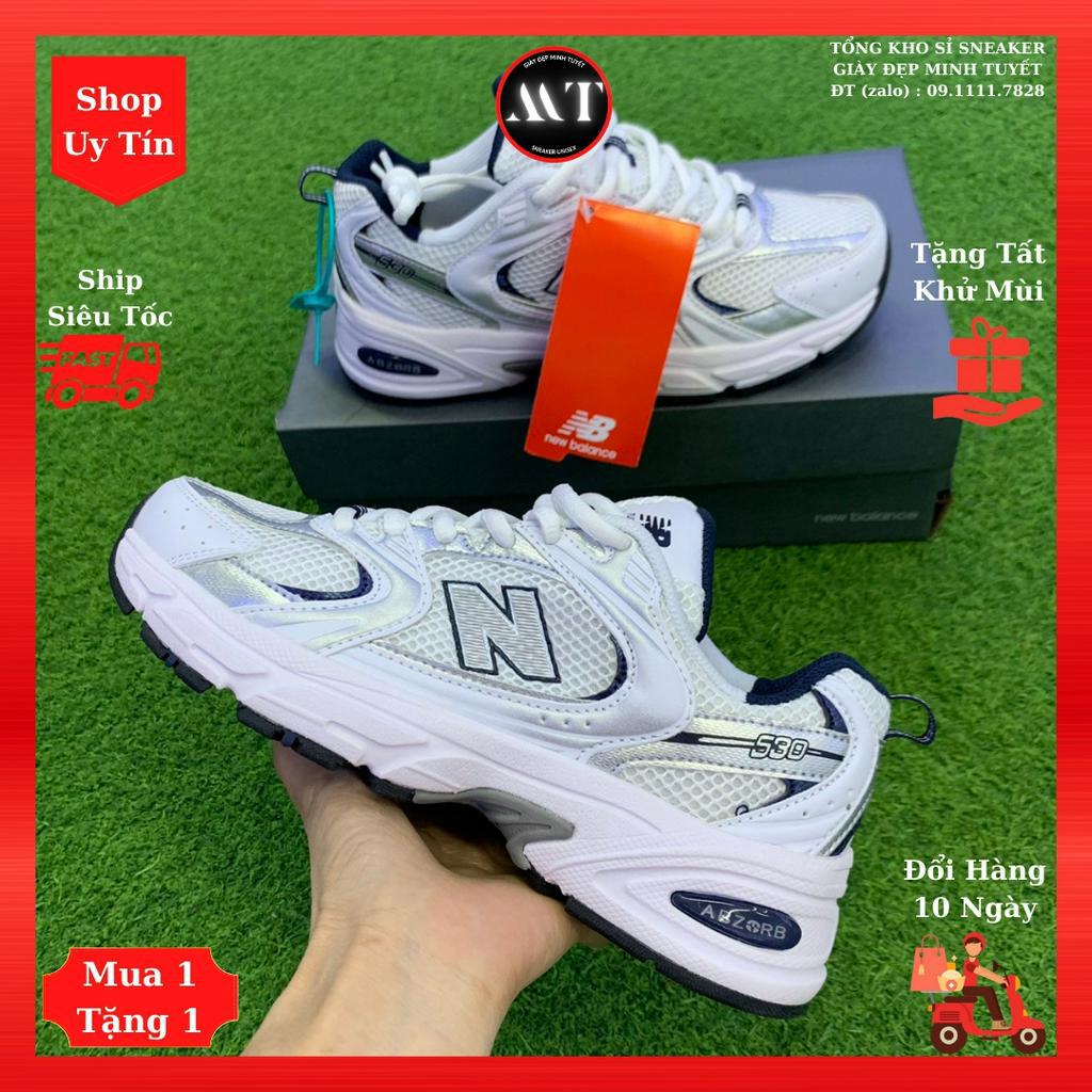 Giày Xám Bạc New-Balance530, Sneakers thể thao Nam Nữ đẹp, giày da mềm thời trang chạy bộ, tập gym, dã ngoại đa năng