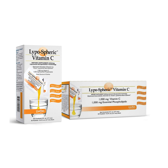 [Đau dạ dày dùng được] Vitamin C tăng cường sức đề kháng, giúp da sáng mịn, giảm nếp nhăn Lypo-Spheric Vitamin C LivOn