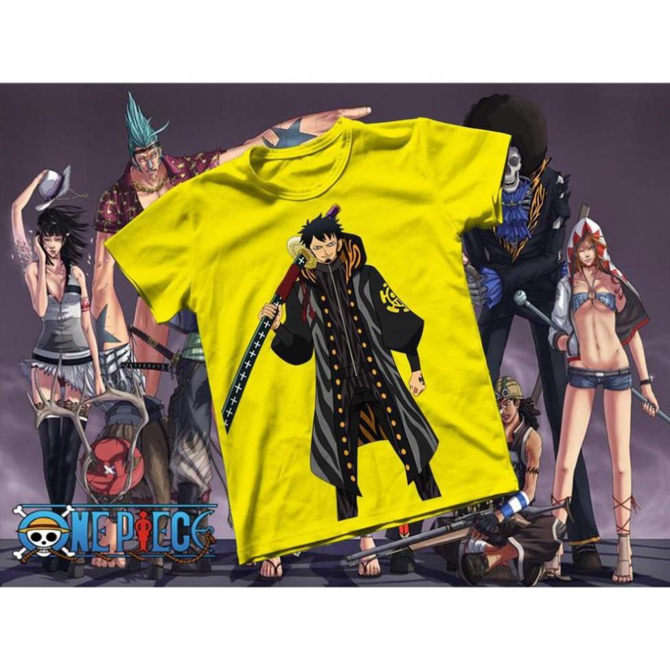 Áo thun Cotton Unisex - Anime - One Piece - Bác sĩ tử thần Law / siêu hót