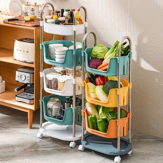 Kệ Để Đồ Nhà Bếp Đa Năng Có Bánh Xe Thông Minh, Đựng Thực Phẩm Khô, Đồ Hộp, Rau Củ, Gia Vị