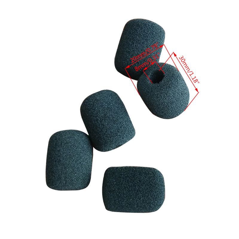 Set 5 vỏ xốp màu đen bọc đầu micro chắn gió