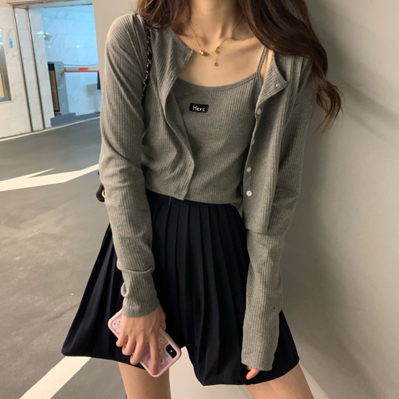 LEEVA - Set 2 áo len gân co giãn dày dặn L277