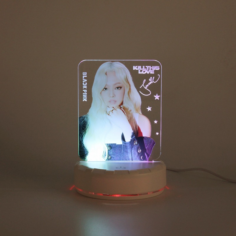B &amp; M Mới Đèn LED Ngủ Để Bàn Đầy Màu Sắc Hình LISA JENNIE JISOO ROSE