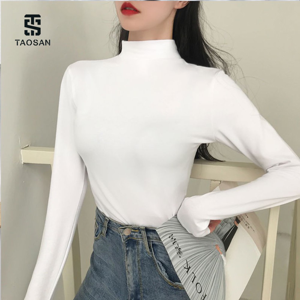 [QUÀ TẶNG LÀ MỲ TÔM TRẺ EM] Áo thun tay dài nữ cổ 3 phân dáng ôm body freesize chất thun lạnh co giãn Taosan | BigBuy360 - bigbuy360.vn