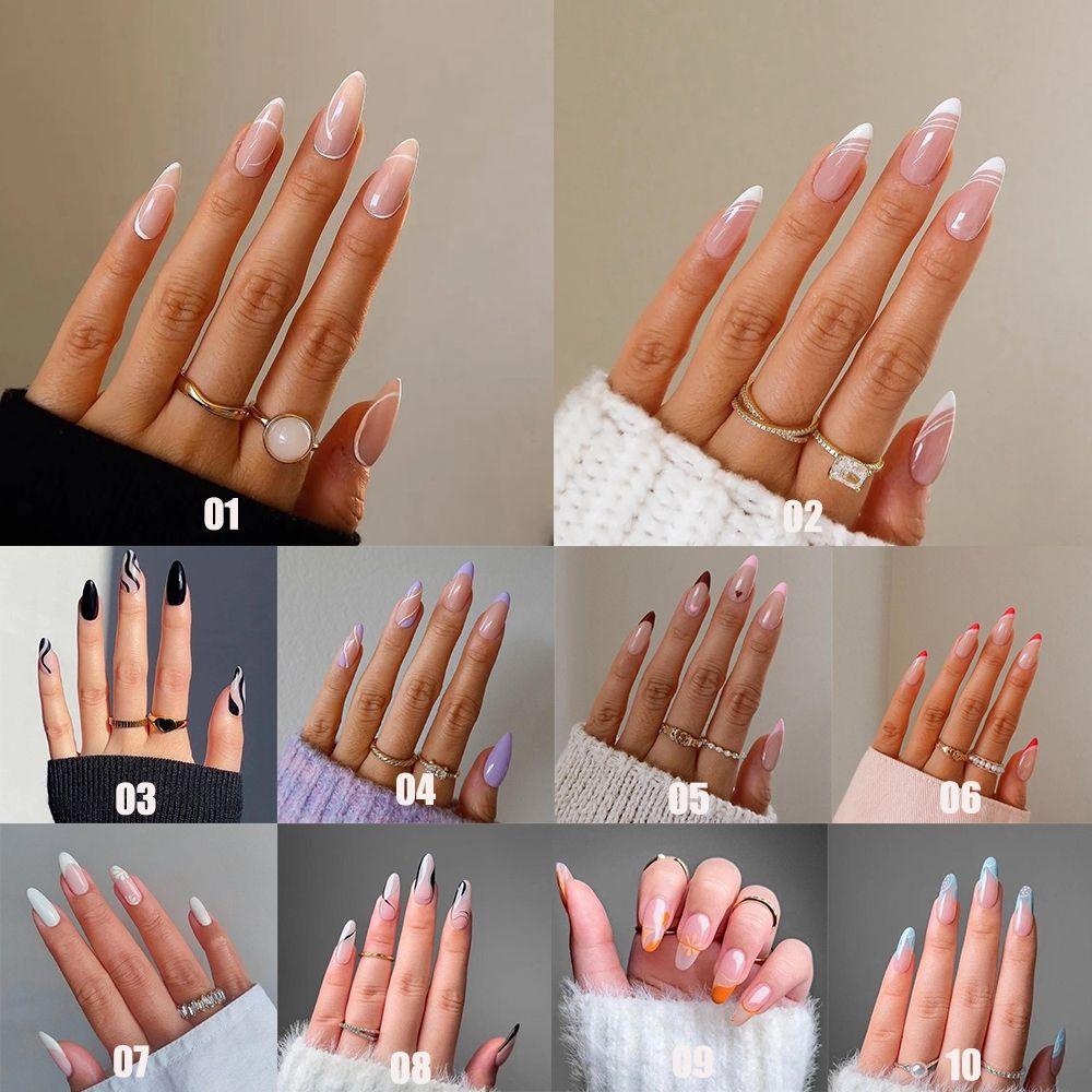 Bộ 24 Móng Tay Giả Che Phủ Toàn Diện Có Thể Tháo Rời