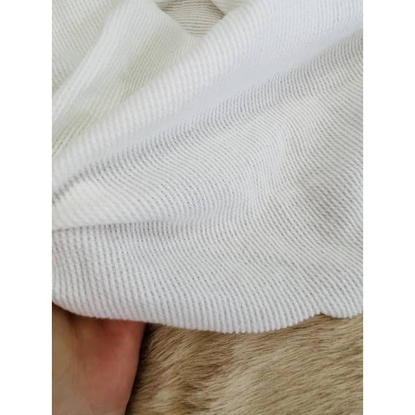 vải len thun tổ ong màu trắng