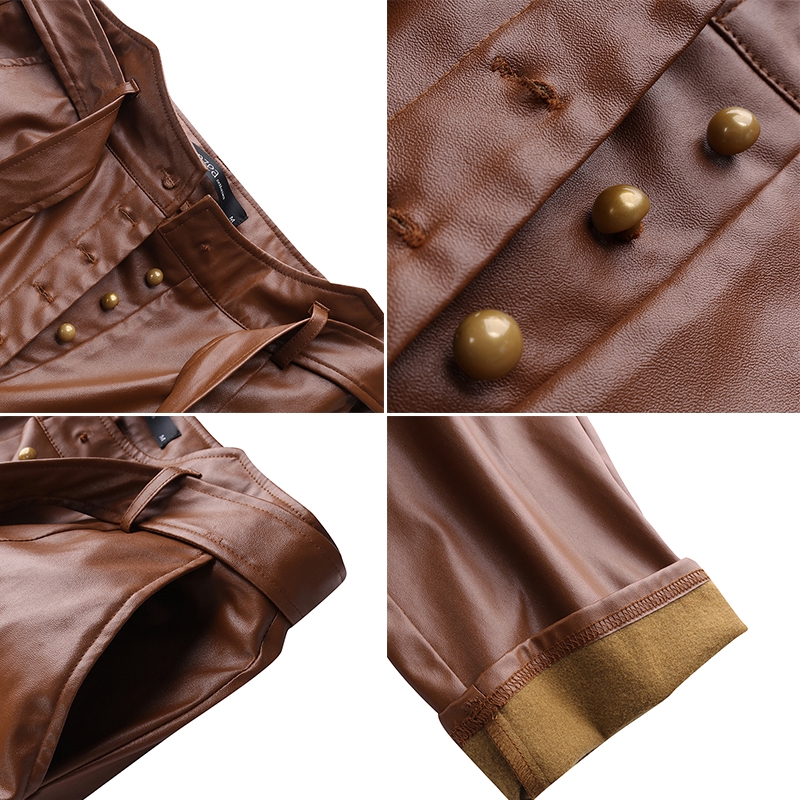 Quần Dài ZANZEA  Chất Liệu Da Ống Rộng Thời Trang Cho Nữ