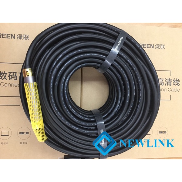 Cáp HDMI Tròn Dẻo Hỗ Trợ 4K Ugreen HD104 Chính Hãng 30m-40m-50m cao cấp CÓ IC Khuếch đại