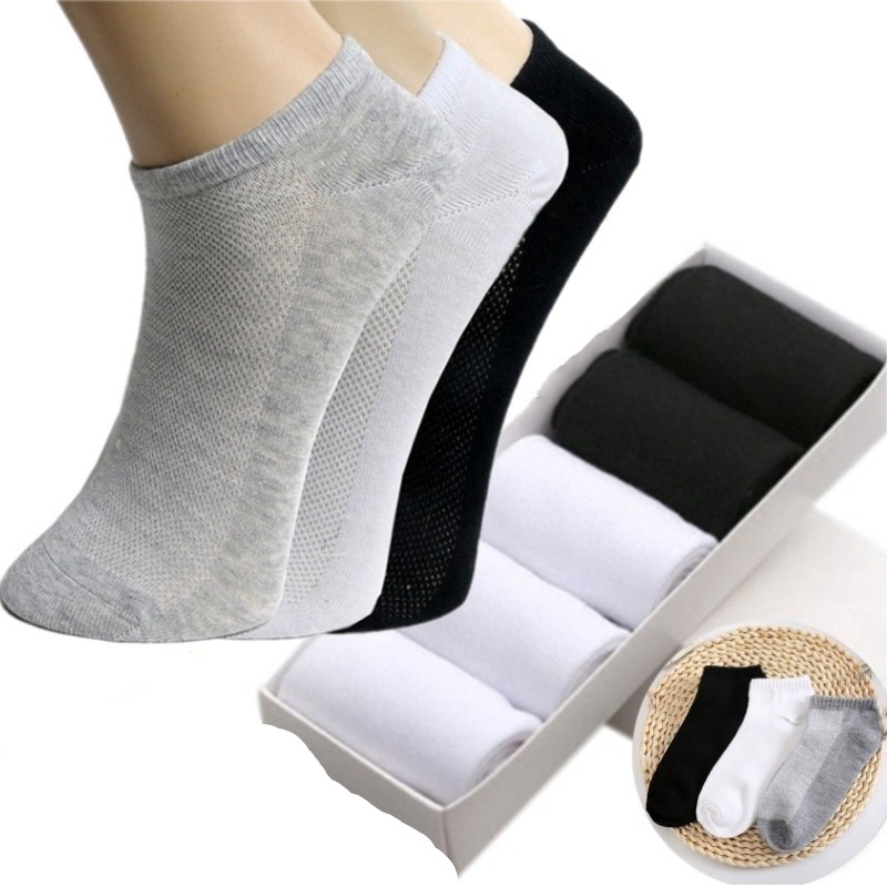 Vớ cotton cổ ngắn unisex nhiều màu tùy chon