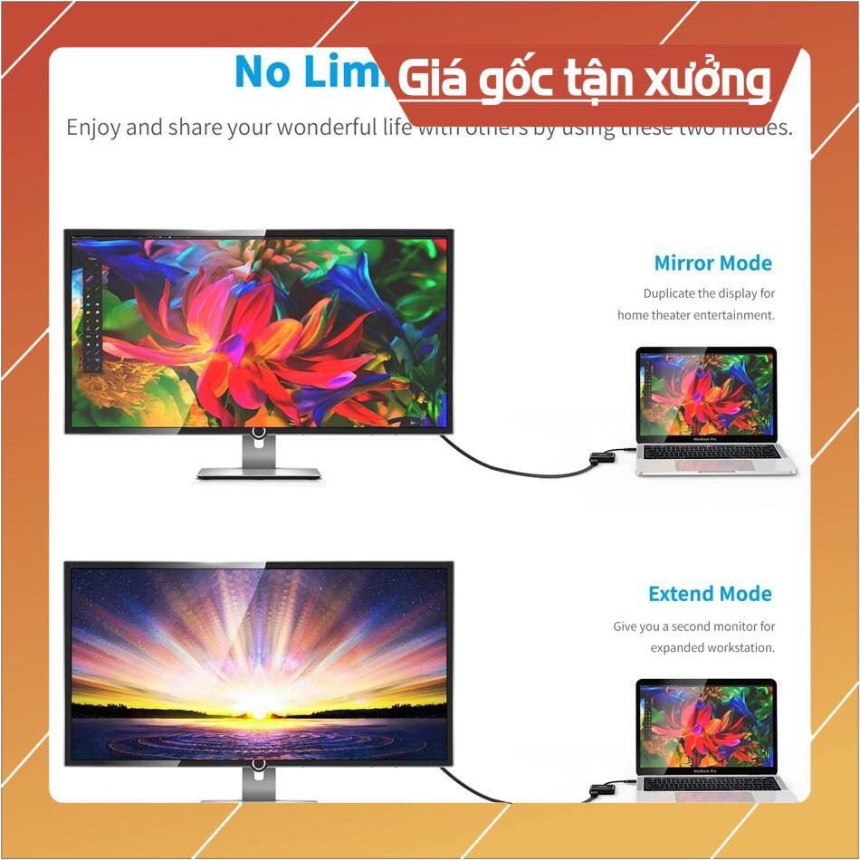 Hub chia cổng đa năng 2 in 1 Type-C ra VGA Full HD & HDMI chuẩn 4K hiệu CHOETECH M07BK dành cho Macbook Pro / Smartphone