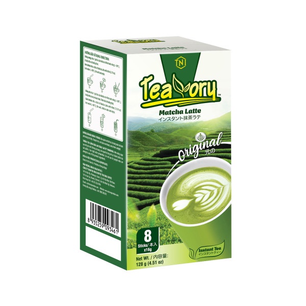 Trà Sữa Matcha Hoà Tan Teavory - Hộp 8 gói x 16g