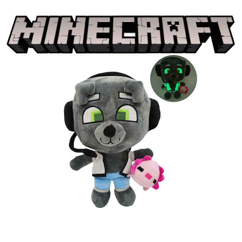 Búp Bê Nhồi Bông Hình Sói Xám 25CM Phát Sáng Trong Đêm Cho Bé