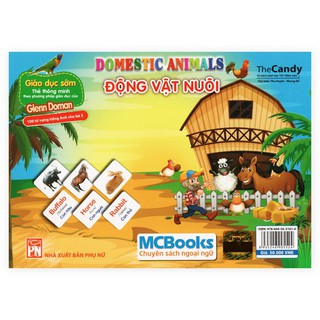 [chính hãng]Thẻ Flashcard Dạy Trẻ Theo Phương Pháp Glenn Doman - Động Vật Nuôi