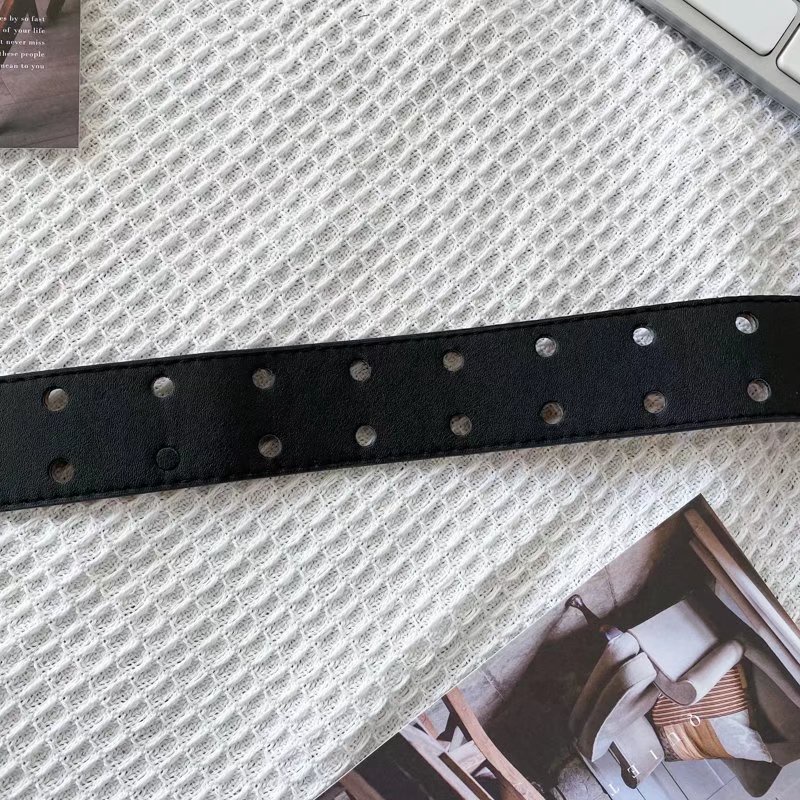 Thắt Lưng Trong Suốt Hai Hàng Lỗ Phong Cách Hip Hop Cá Tính Dành Cho Cặp Đôi