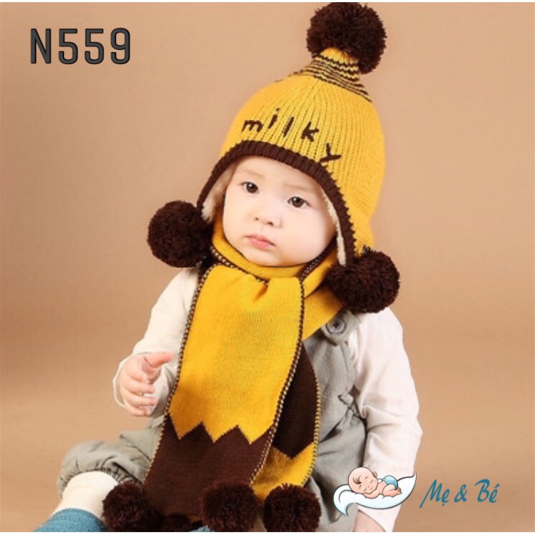 N559 - Set Mũ Len Milky