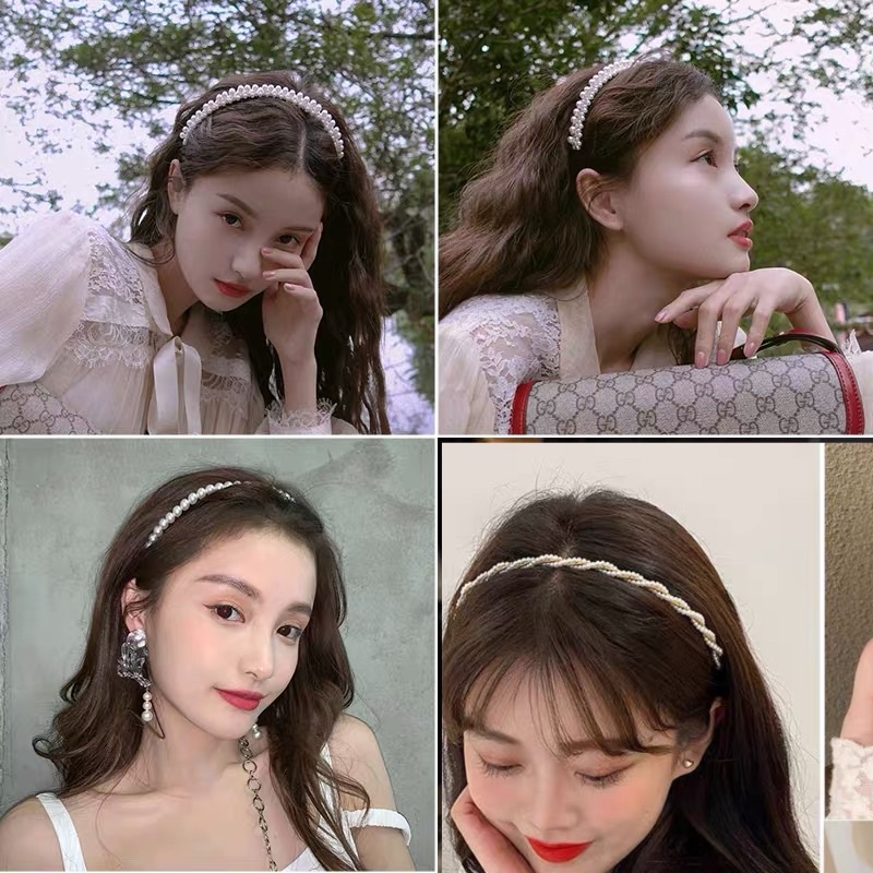 Cài tóc đính hạt nhiều mẫu - băng đô tóc dễ thương - Maben