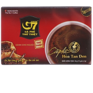 Cà phê đen hoà tan không đường G7 hộp 30g ( 15 gói x2g)