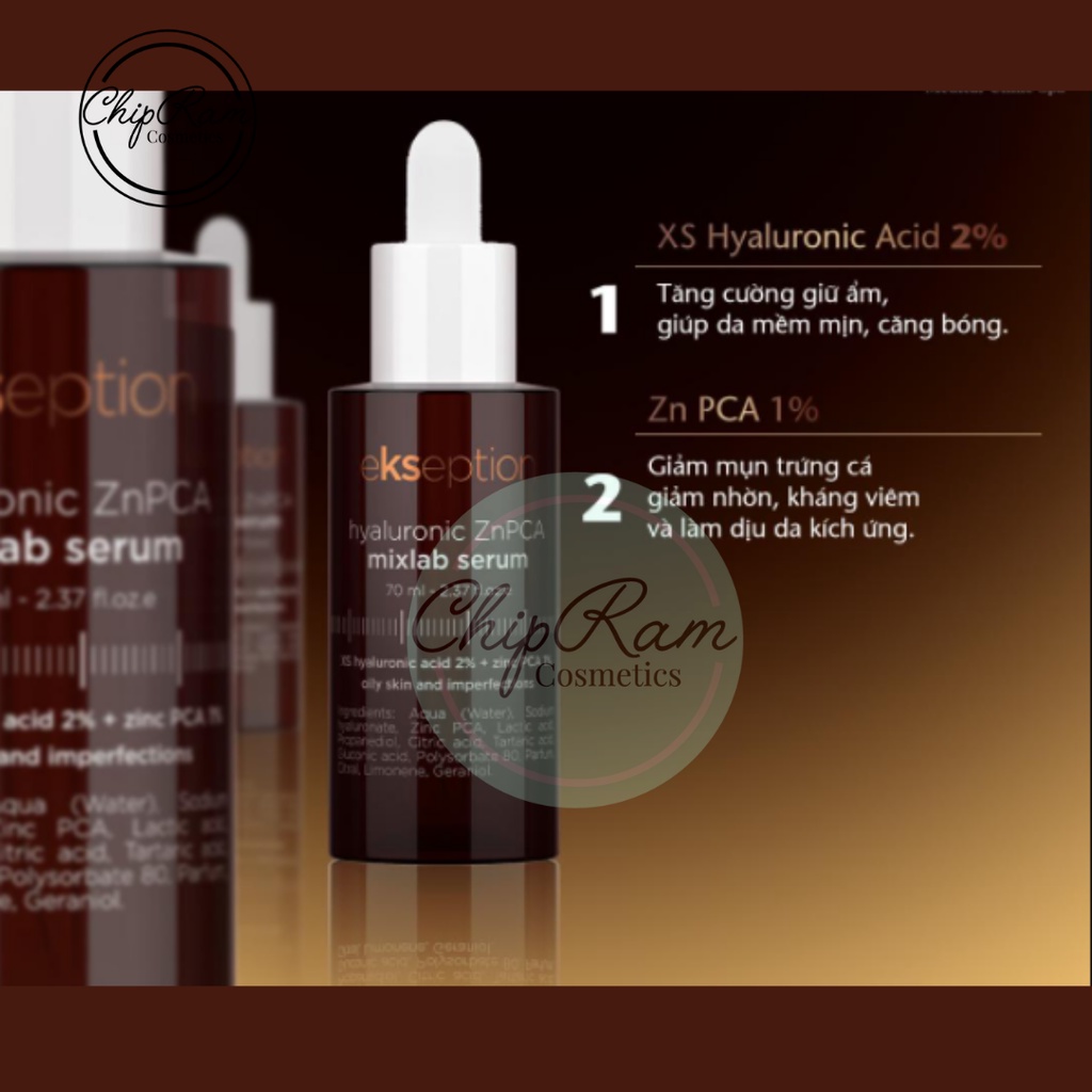 Tinh chất dành cho da mụn kiểm soát nhờn EKSEPTION Hyaluronic ZnPCA Mixlab Serum
