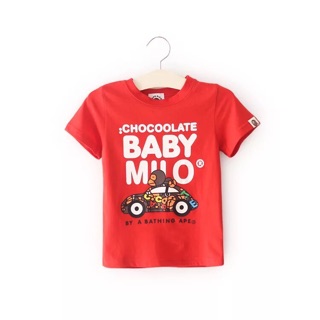 Áo BAPE đỏ Choocolate khỉ baby milo 