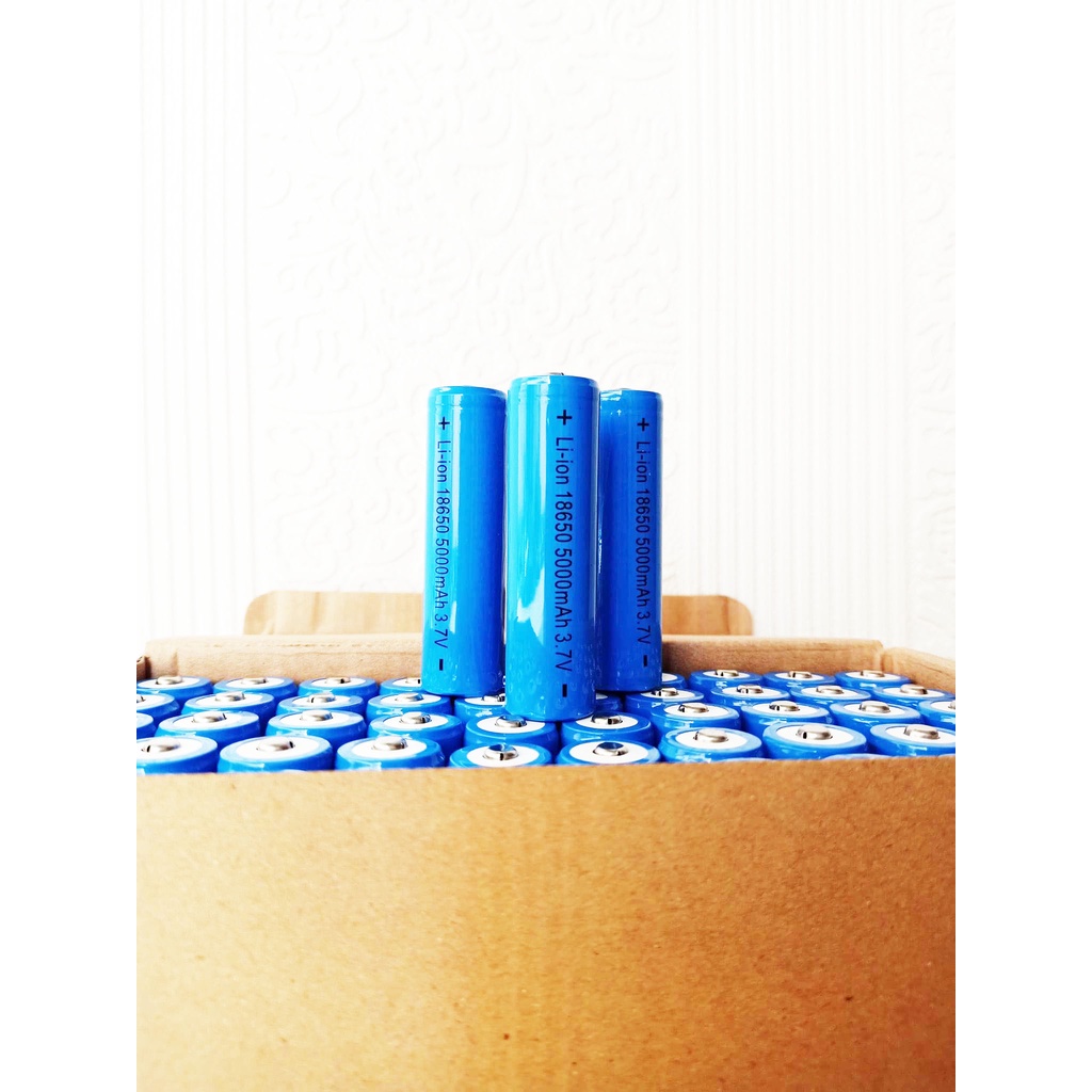 Bộ 2 Viên Pin 18650, Pin sạc 3.7V 18650 5000mAh Siêu Bền Dùng Cho Pin Sạc Dự Phòng, Đèn Pin, Tông Đơ, Chế Tạo Pin Dự Phò