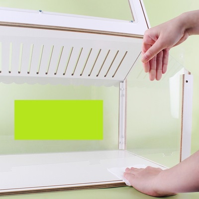 Lồng gỗ 4 mặt mica,nắp lưới cho hamster và thú cưng nhỏ