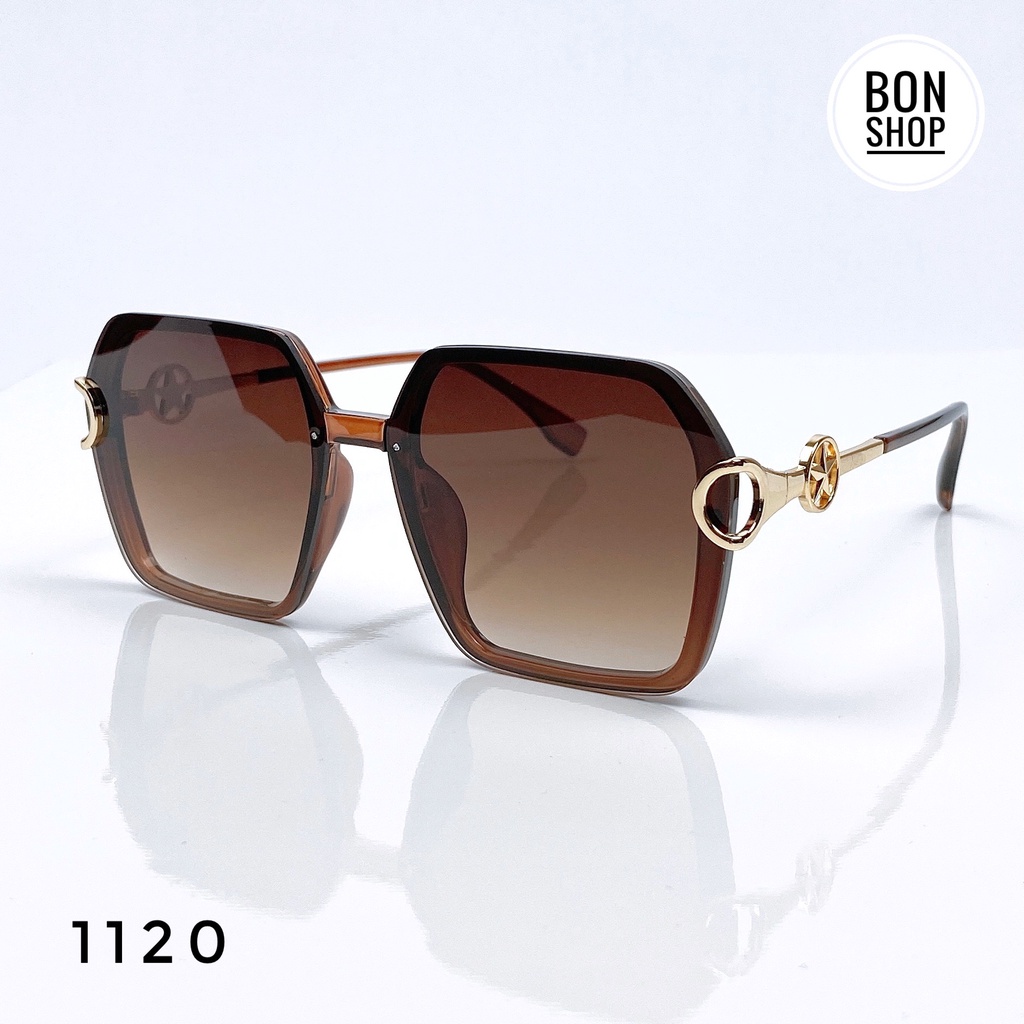 Kính mát nữ thời trang mắt vuông sang chảnh chống tia UV bản đẹp 1120_Bon Shop