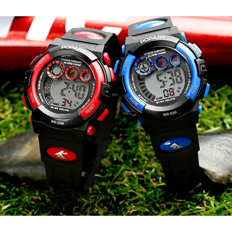 Đồng hồ trẻ em POPART P-2 kiểu cứng cáp có báo thức và chống nước dây nhựa bền bỉ | BigBuy360 - bigbuy360.vn