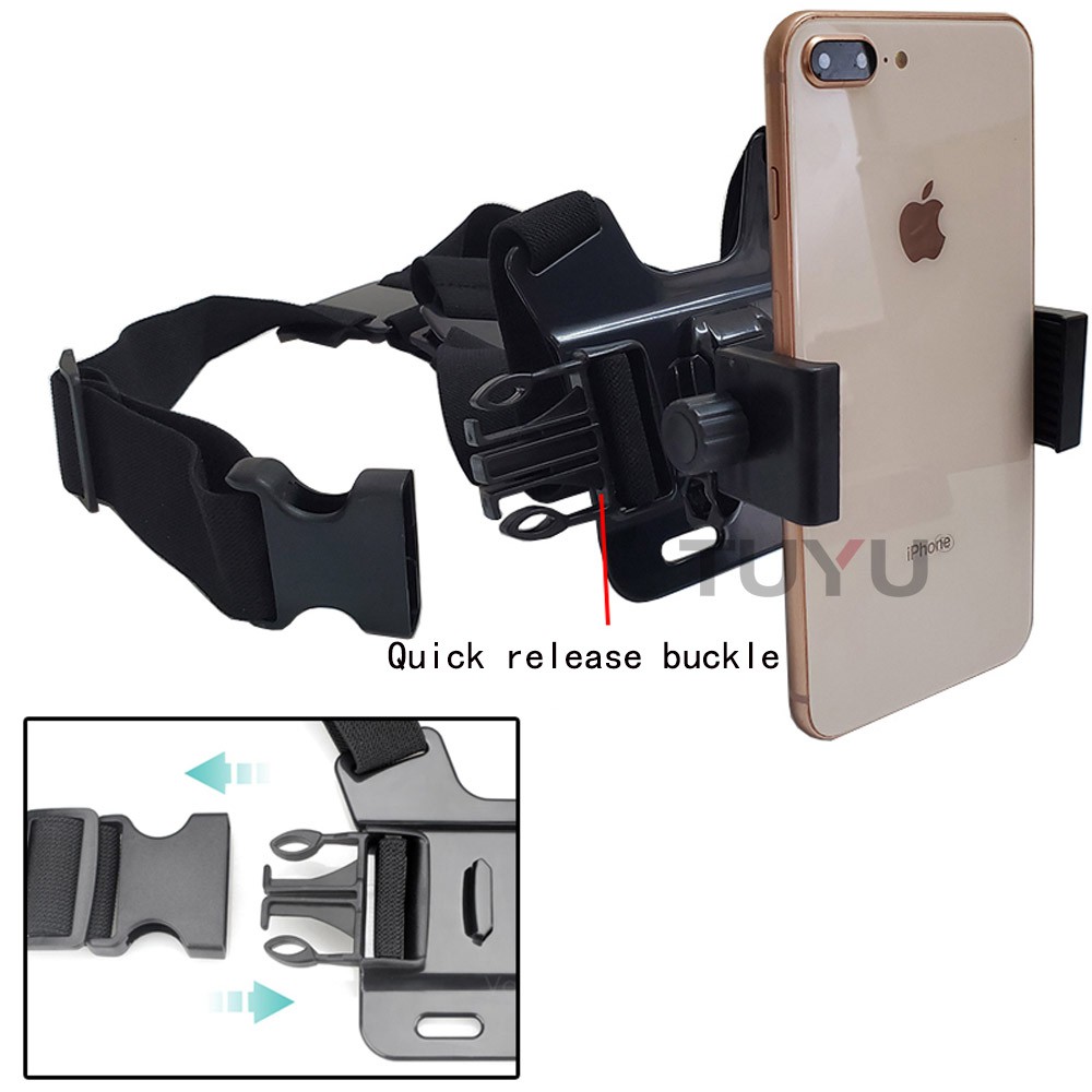 Đai Đeo Ngực Gắn Giá Đỡ Điện Thoại Thông Dụng Cho gopro 9 insta360 one r xiaomi yi 4k