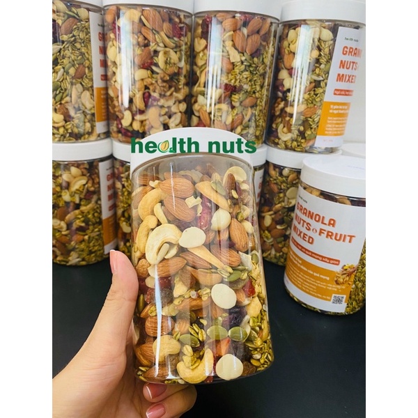 Ngũ cốc Granola cao cấp nhiều Hạt & Quả. Thêm Dâu Tây, Maca.Với 4 hương vị độc đáo