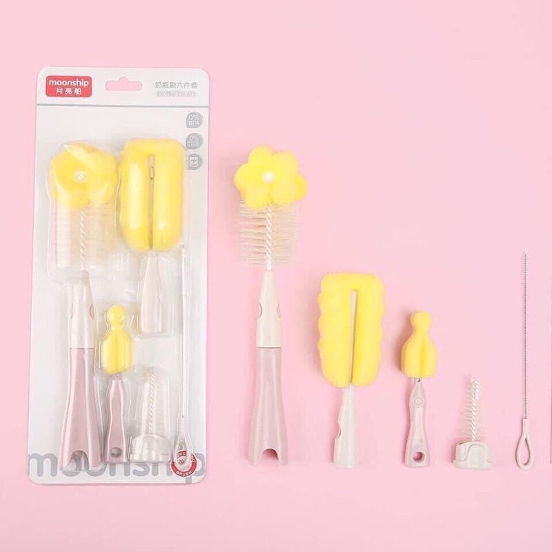 Bộ cọ bình sữa Moonship 6 chi tiết