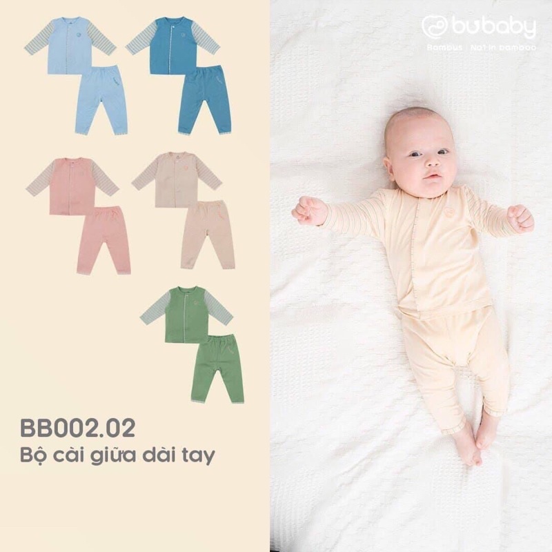 Bu Bộ cài giữa dài tay- bambus zebra BB002.02
