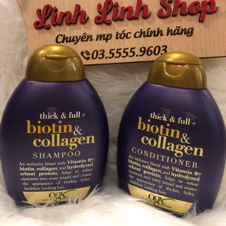 Bộ dầu gội xả biotin collagen trị rụng tóc 385 ml x 2